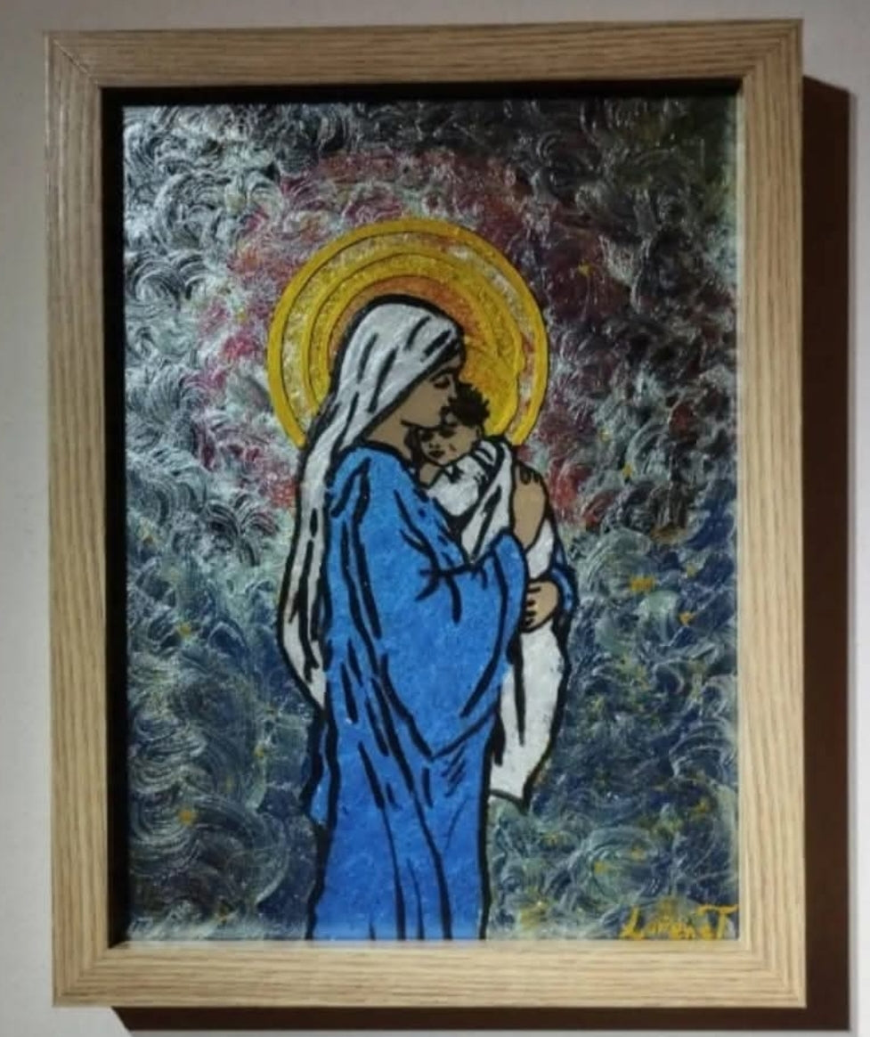 Gospa s djetetom Isusom. Unikatni rad Nea 95