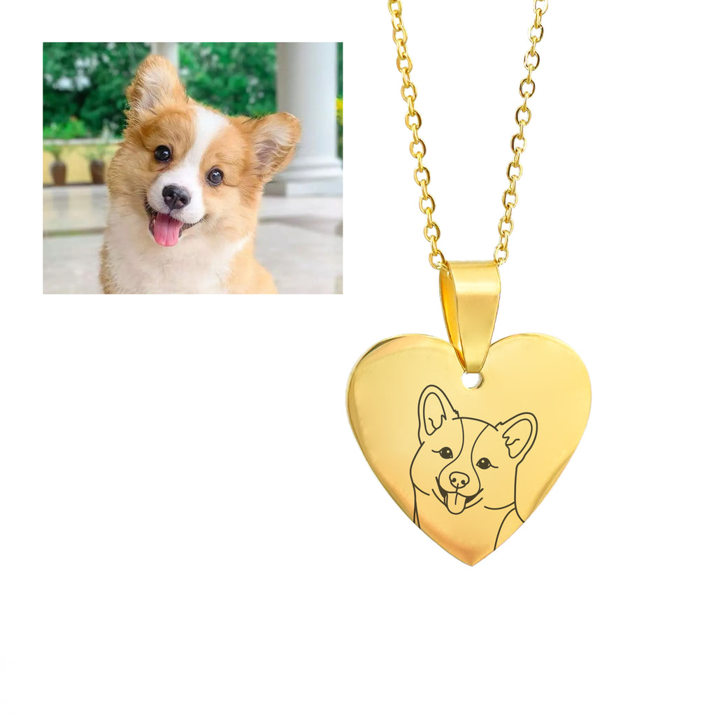 Čelična Ogrlica sa gravurom Vašeg ljubimca (psa/mačke) - srebrna/zlatna