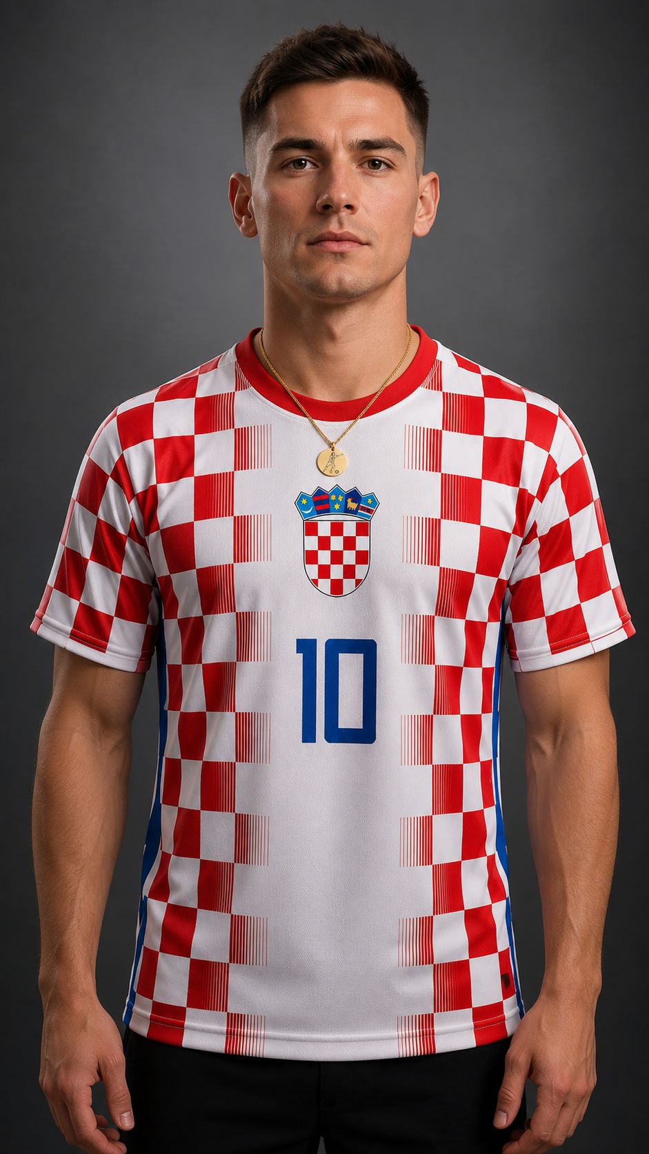 Ogrlica s gravurom Luke Modrića- srebrna/zlatna - nehrđajući čelik