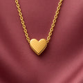 Ogrlica Lovely heart - zlatna - nehrđajući čelik