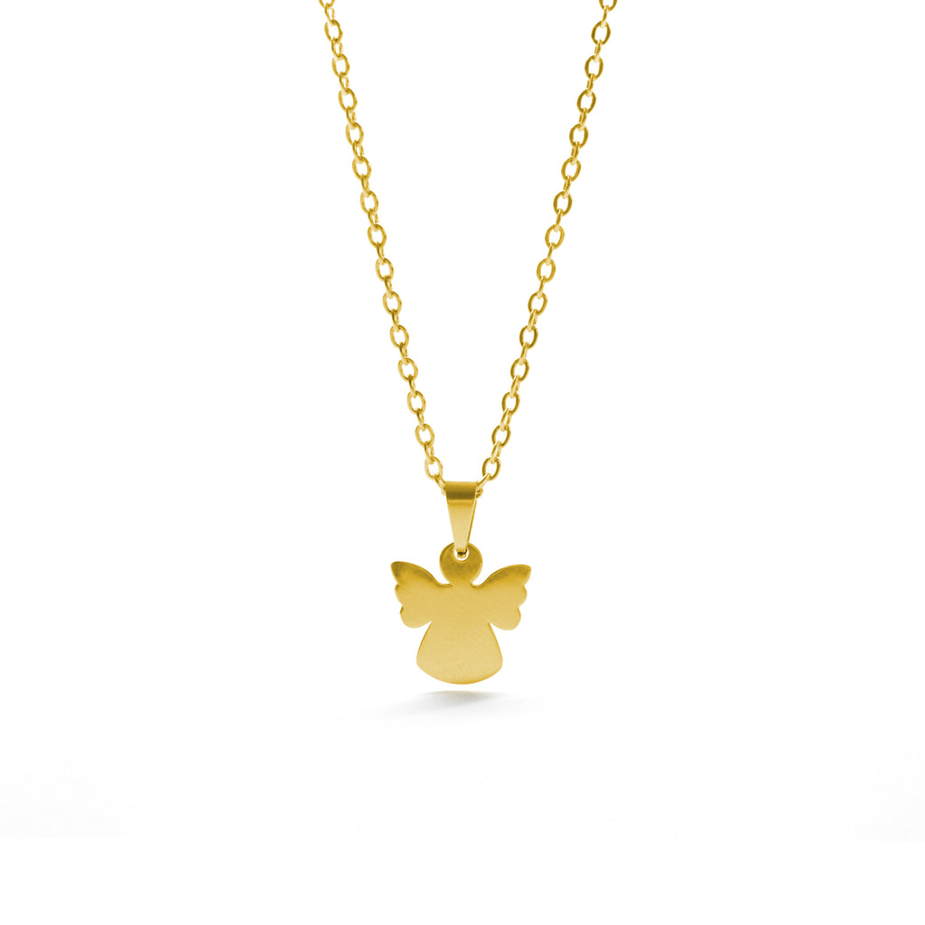 Ogrlica Anđeo - zlatna - nehrđajući čelik