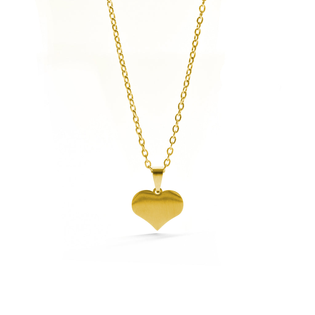 Ogrlica Srce - zlatna - nehrđajući čelik