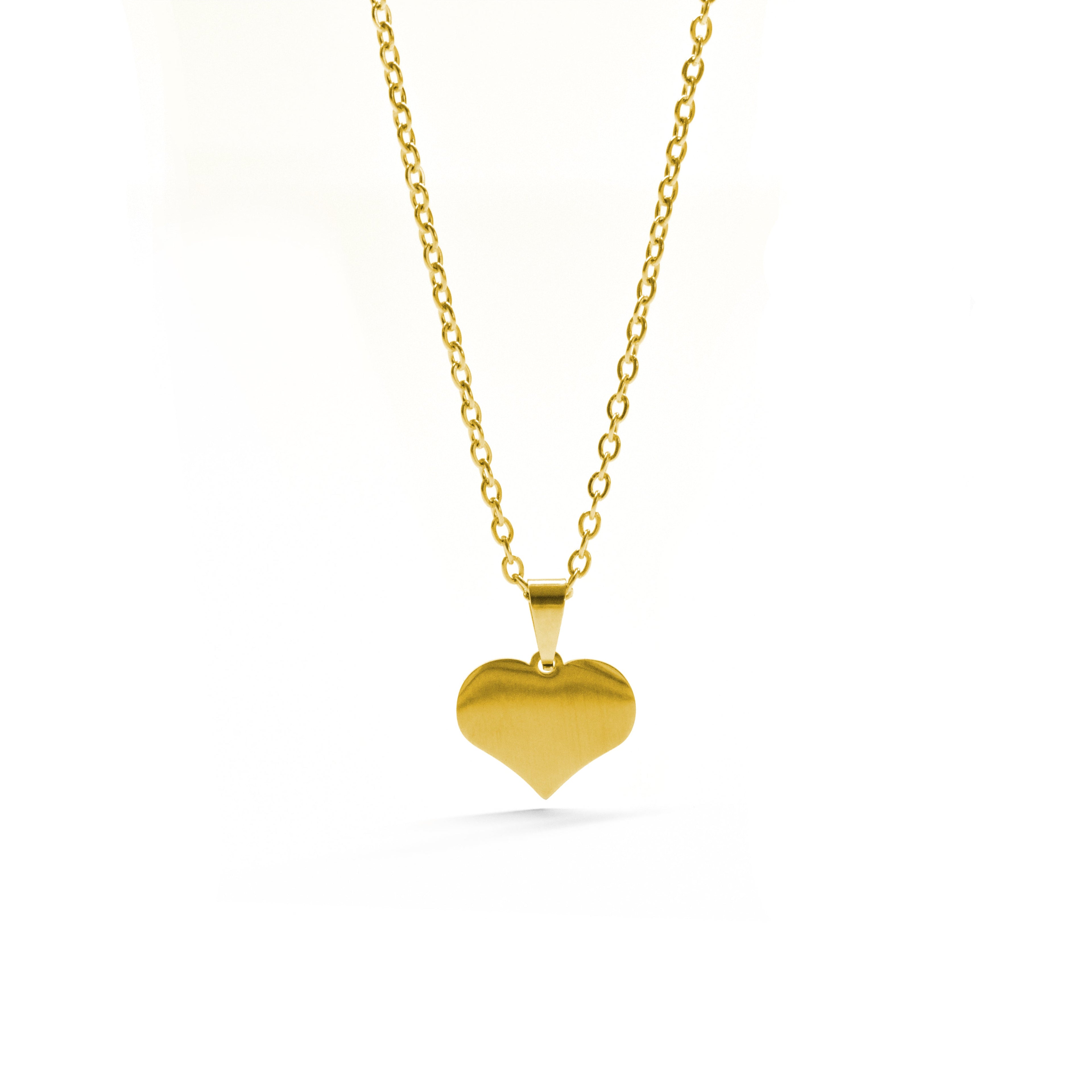 Ogrlica Srce - zlatna - nehrđajući čelik