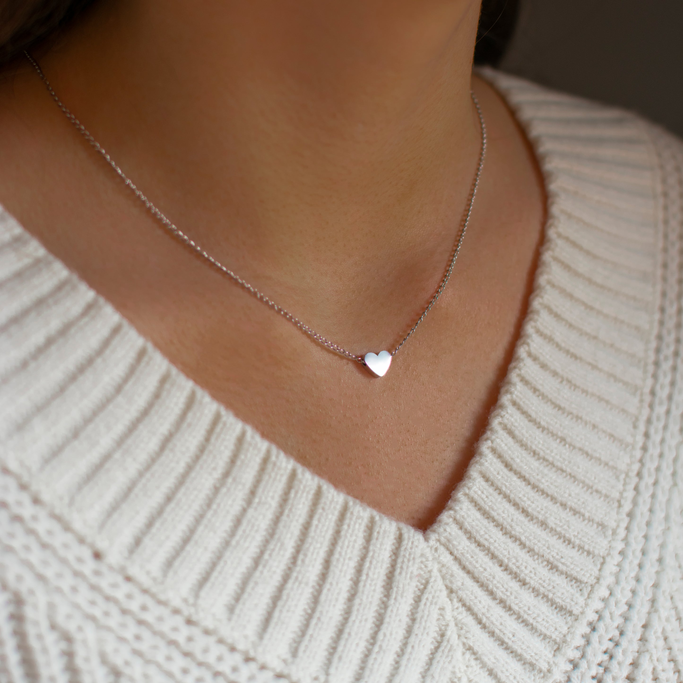 Set ogrlice Lovely heart i narukvice Hearts - nehrđajući čelik