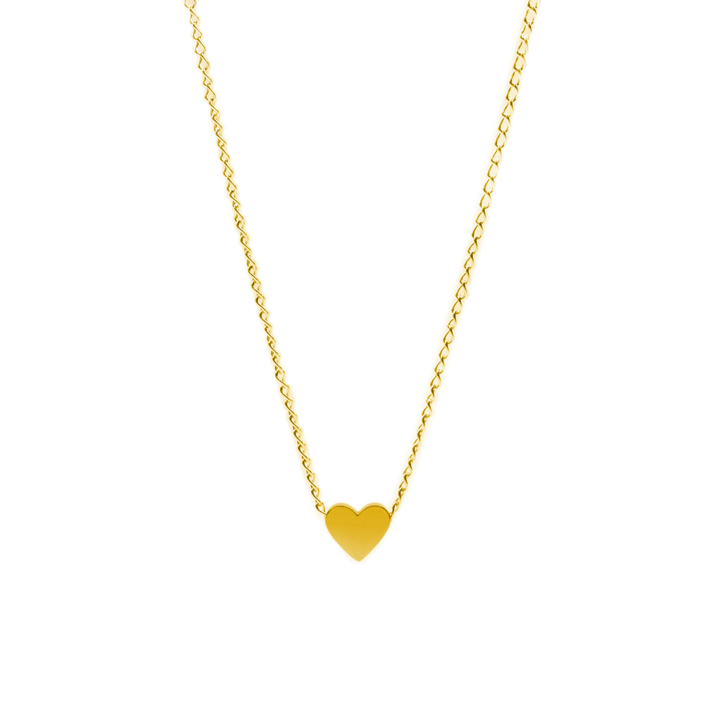 Ogrlica Lovely heart - zlatna - nehrđajući čelik