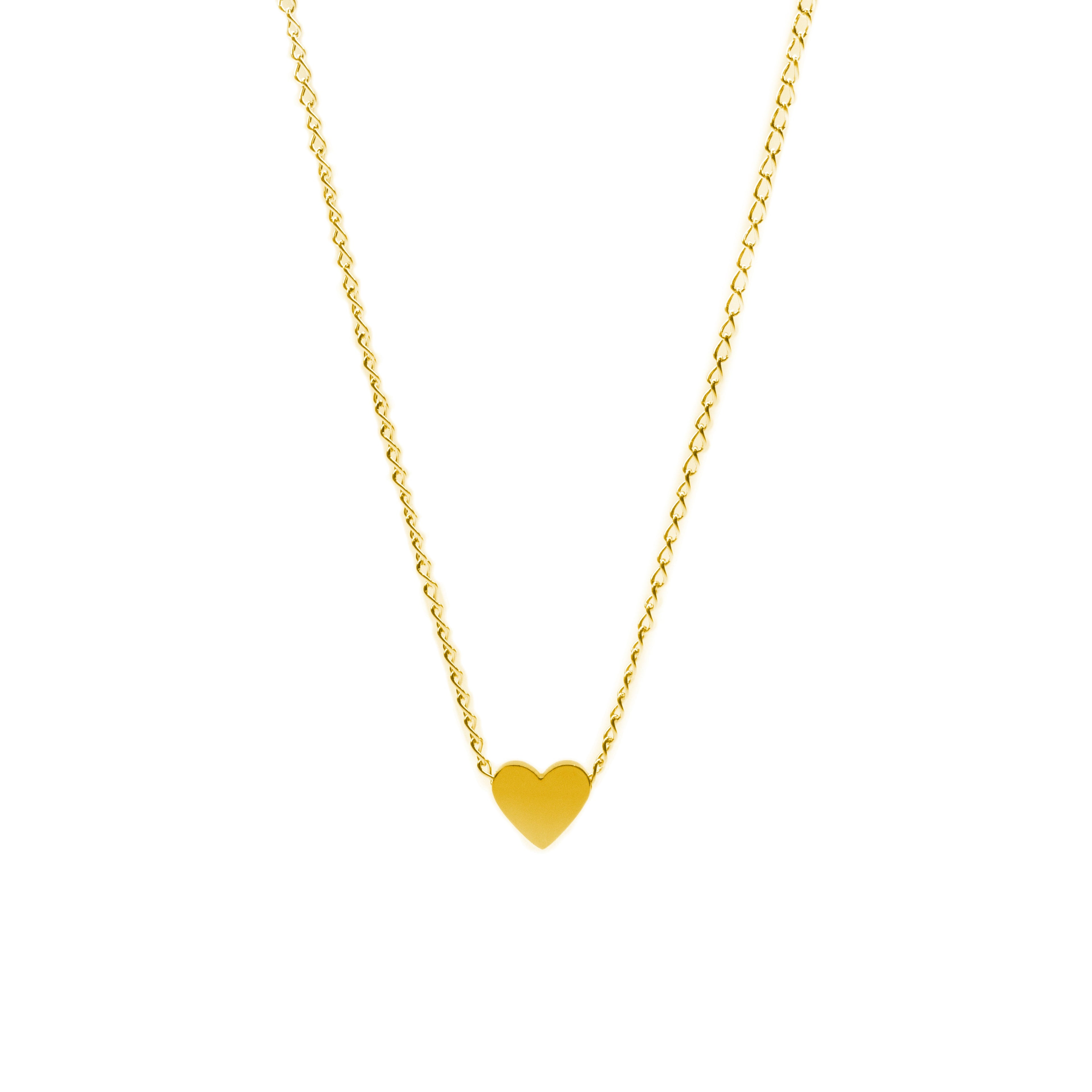 Ogrlica Lovely heart - zlatna - nehrđajući čelik